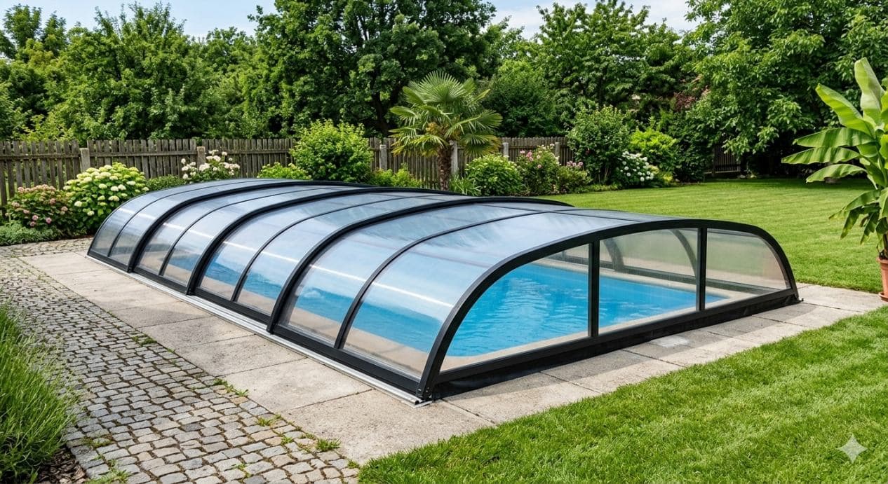 Comet - Acoperire joasă pentru piscină din policarbonat