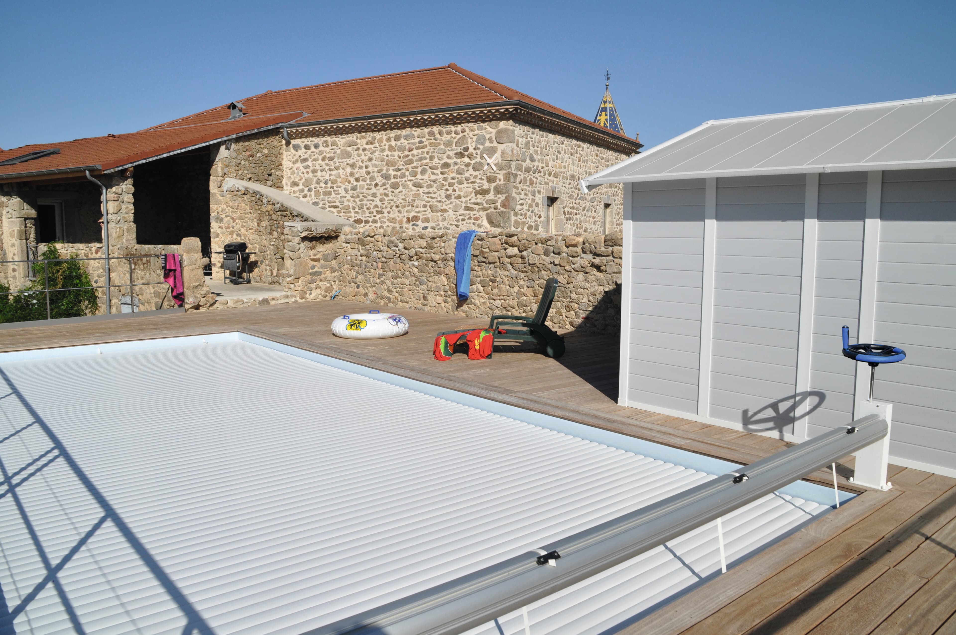 MANU - Acoperire cu lamele pentru piscine supraterane